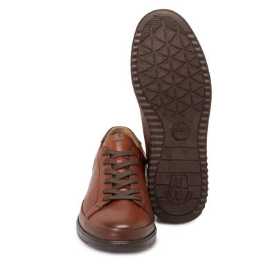  Kahve Deri Erkek Sneaker - E24I1AY56696-G36 - 4