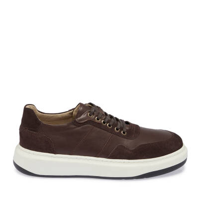  Kahve Deri Erkek Sneaker - E24I1AY56826-W20 - 3