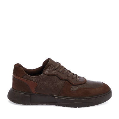 Kahve Deri Erkek Sneaker - E24I1AY56908-H2D - 3