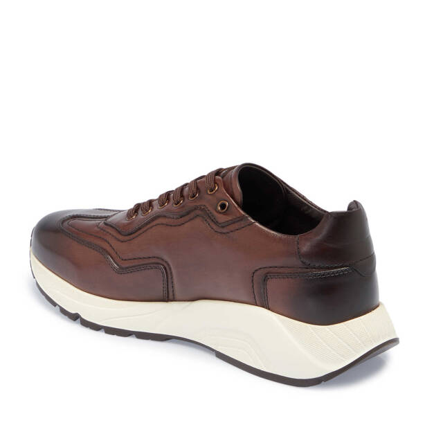 Kahve Deri Erkek Sneaker - E24S1AY56975-V94 - 2