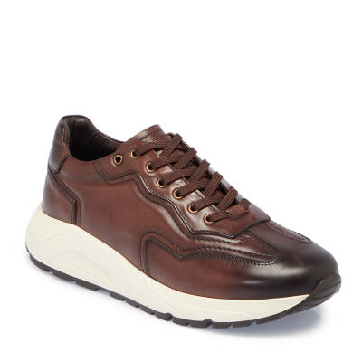  Kahve Deri Erkek Sneaker - E24S1AY56975-V94 - 1