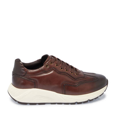  Kahve Deri Erkek Sneaker - E24S1AY56975-V94 - 3