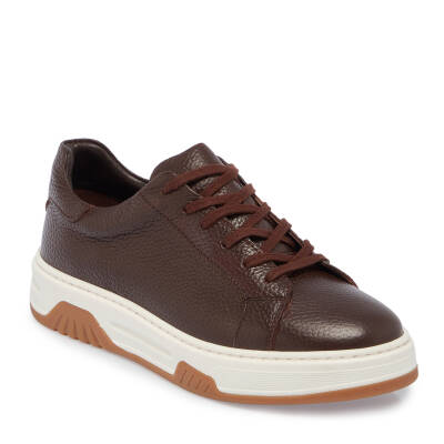Kahve Deri Erkek Sneaker - E24S1AY57024-A42 - 1
