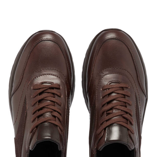 Kahve Deri Erkek Sneaker - E24S1AY57026-A24 - 5