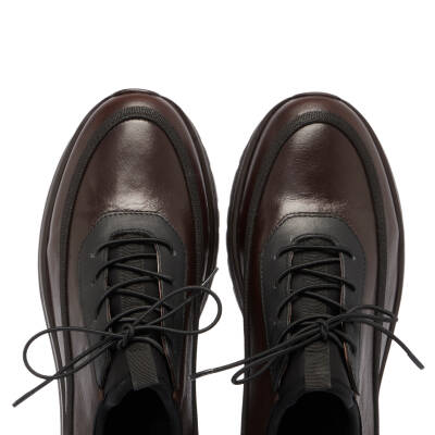 Kahve Deri Erkek Sneaker - E24S1AY57027-A24 - 5