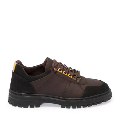 Kahve Deri Erkek Sneaker - E24S1AY57100-A24 - 3