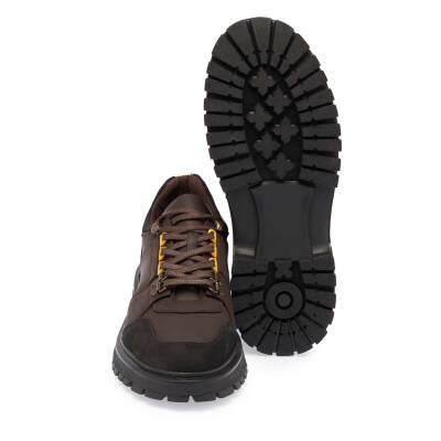 Kahve Deri Erkek Sneaker - E24S1AY57100-A24 - 4