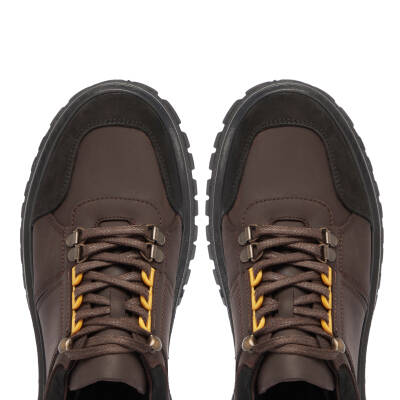 Kahve Deri Erkek Sneaker - E24S1AY57100-A24 - 5