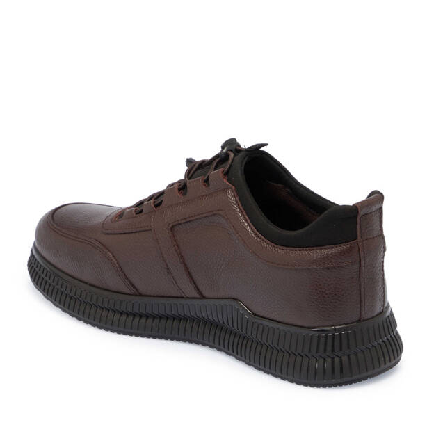 Kahve Deri Erkek Sneaker - E24S1AY57139-A24 - 2