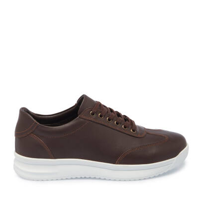 Kahve Deri Erkek Sneaker - E25I1AY57304-A24 - 3