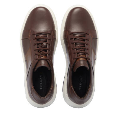 Kahve Deri Erkek Sneaker - E25I1AY57321-A24 - 5