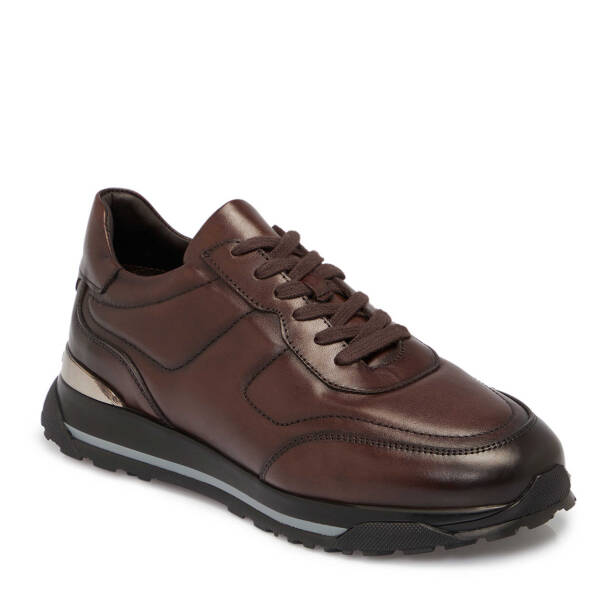 Kahve Deri Erkek Sneaker - E25S1AY57379-A24 - 1