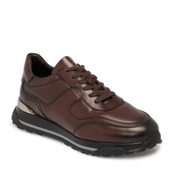 Kahve Deri Erkek Sneaker - E25S1AY57379-A24 - 1