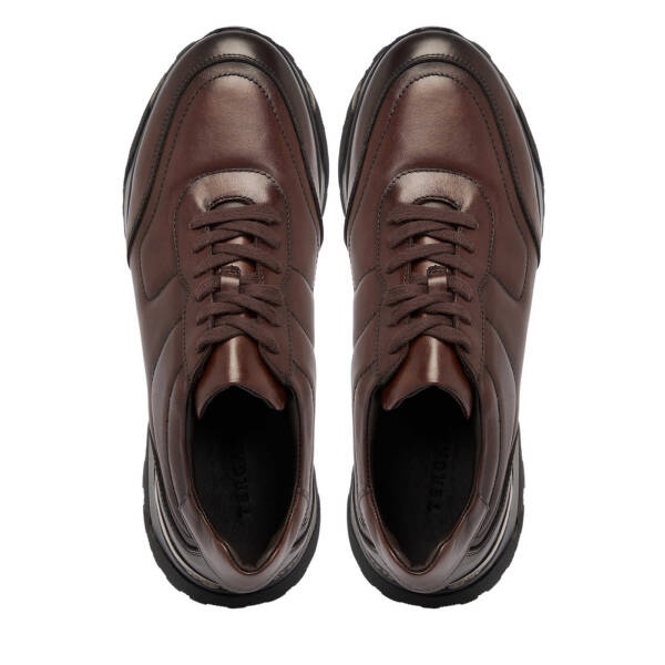 Kahve Deri Erkek Sneaker - E25S1AY57379-A24 - 5