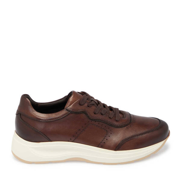Kahve Deri Erkek Sneaker - E25S1AY57380-A24 - 3