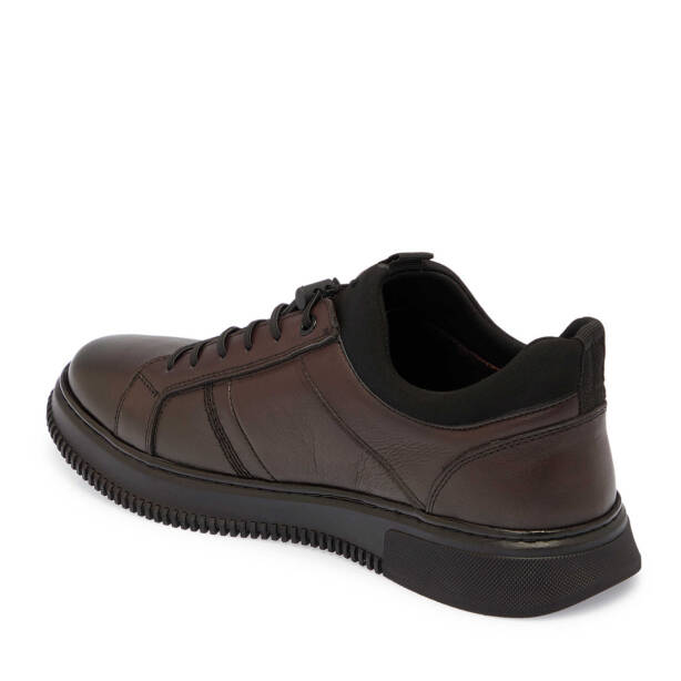 Kahve Deri Erkek Sneaker - E25S1AY57444-A24 - 2