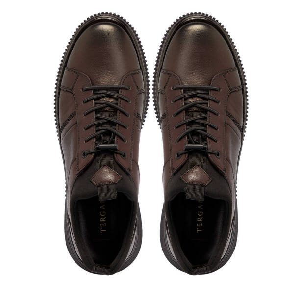 Kahve Deri Erkek Sneaker - E25S1AY57444-A24 - 5
