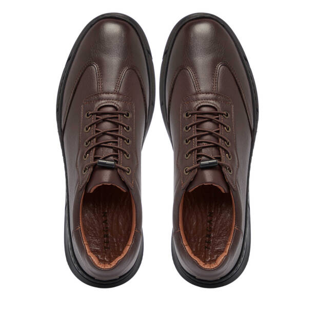 Kahve Deri Erkek Sneaker - E25S1AY57450-A24 - 5