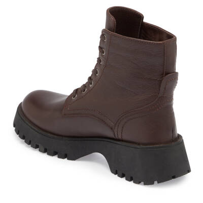 Kahve Deri Kadın Casual Bot - K23K1BT67048-A24 - 2