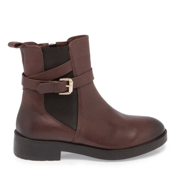 Kahve Deri Kadın Casual Bot - K23K1BT67055-D38 - 3