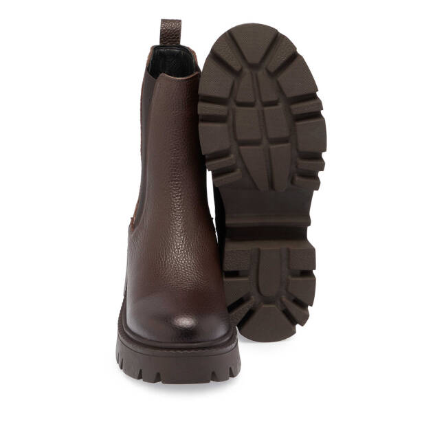 Kahve Deri Kadın Casual Bot - K24K1BT67622-A42 - 4