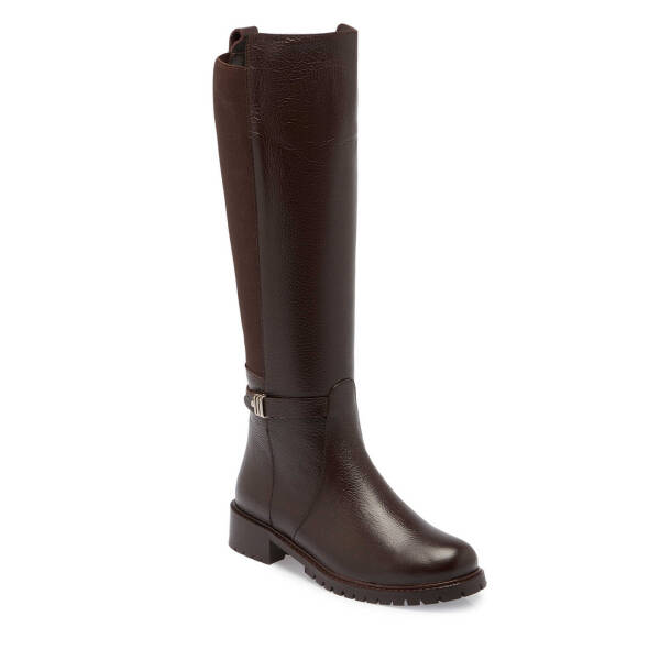 Kahve Deri Kadın Klasik Çizme - K24K1CM67712-A42 - 1