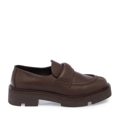  Kahve Deri Kadın Loafer - K23S1AY66811-A24 - 3