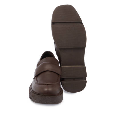  Kahve Deri Kadın Loafer - K23S1AY66811-A24 - 4