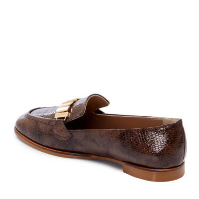  Kahve Deri Kadın Loafer - K25I1AY68043-O8D - 2