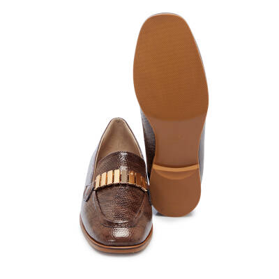  Kahve Deri Kadın Loafer - K25I1AY68043-O8D - 4