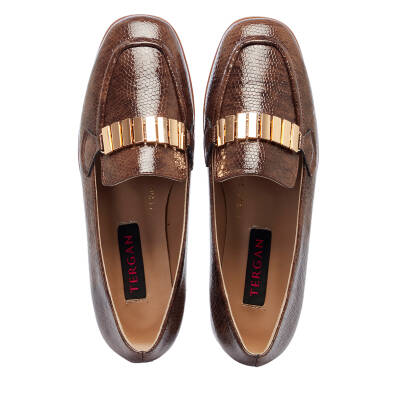  Kahve Deri Kadın Loafer - K25I1AY68043-O8D - 5