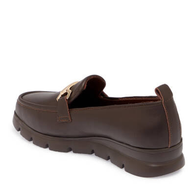 Kahve Deri Kadın Loafer - K25S1AY68243-A24 - 2