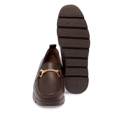 Kahve Deri Kadın Loafer - K25S1AY68243-A24 - 4