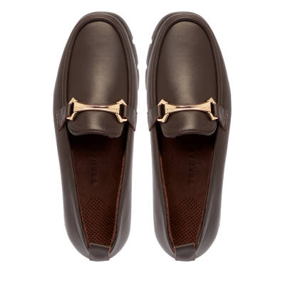 Kahve Deri Kadın Loafer - K25S1AY68243-A24 - 5