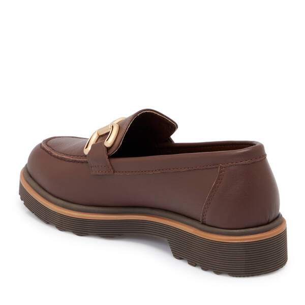 Kahve Deri Kadın Loafer - K25S1AY68322-A24 - 2