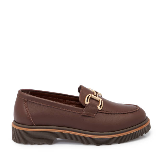 Kahve Deri Kadın Loafer - K25S1AY68322-A24 - 3