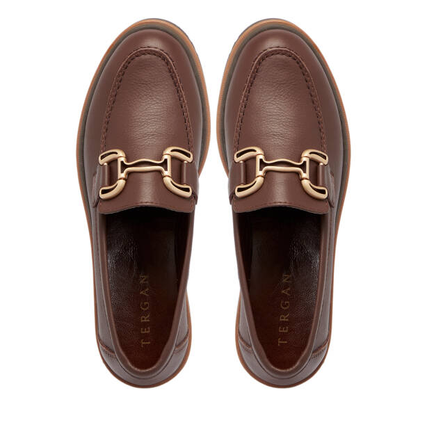 Kahve Deri Kadın Loafer - K25S1AY68322-A24 - 5
