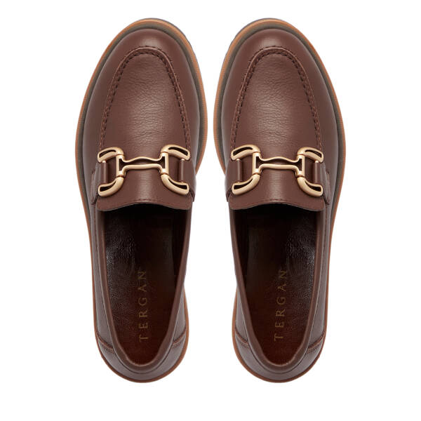 Kahve Deri Kadın Loafer - K25S1AY68322-A24 - 5