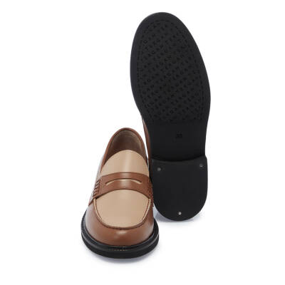 Kahve Deri Kadın Makosen - K25I1AY68052-G36 - 4