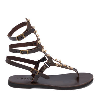Kahve Deri Kadın Sandalet - K24Y1SN67418-C2Z - 3