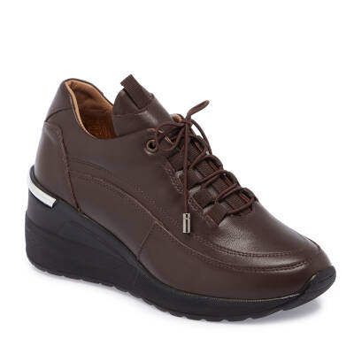 Kahve Deri Kadın Sneaker - K24S1AY67512-A24 - 1