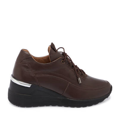  Kahve Deri Kadın Sneaker - K24S1AY67512-A24 - 3