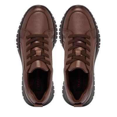 Kahve Deri Kadın Sneaker - K25S1AY68165-A24 - 5