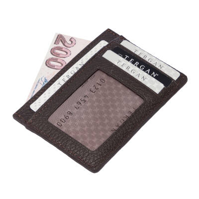 Kahve Deri Unisex Kredi Kartlık - S1KK00001676-A42 - 2