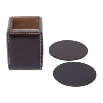 Kahve Deri Unisex Sümen Takımı - S1SU00004533-A98 - 4