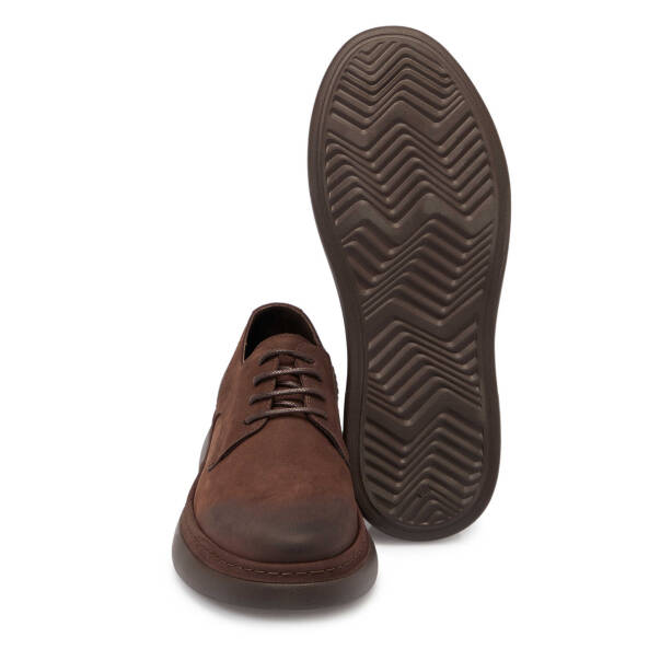 Kahve Nubuk Deri Erkek Casual Ayakkabı - E25S1AY57470-A39 - 4