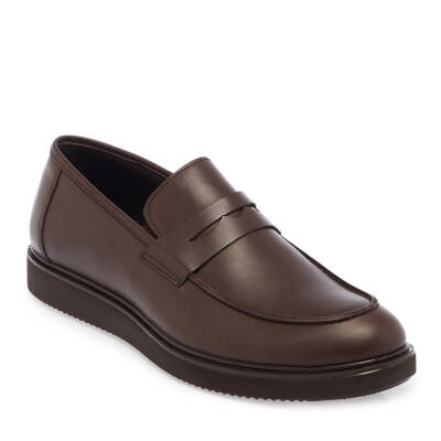 Kahve Nubuk Deri Erkek Loafer - E24S1AY57120-A24 