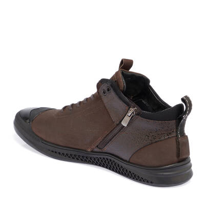  Kahve Nubuk Deri Erkek Sneaker - E23S1AY56455-A39 - 2