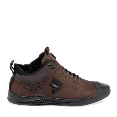  Kahve Nubuk Deri Erkek Sneaker - E23S1AY56455-A39 - 3