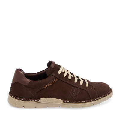 Kahve Nubuk Deri Erkek Sneaker - E24I1AY56777-A39 - 3